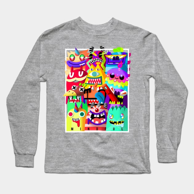 Doodle Gang Wierdo Boys Club 111 Long Sleeve T-Shirt by chachazart